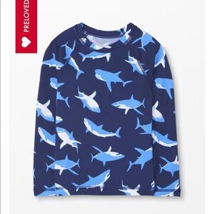 Recycled Print Sunblock Rash Guard 2 T shark Hanna Andersson 2T toddler blue